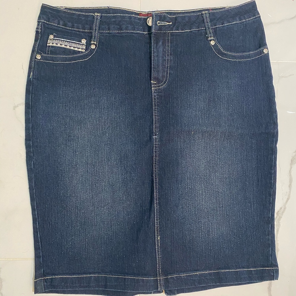 Dark Denim Skirt- Large